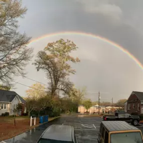 Rainbow above the office