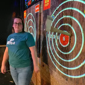 Team ax-throwing outing