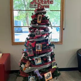 Thank you so much to everyone that submitted a pet picture for the tree! Did you know State Farm offers a wide array of pet insurance options? Call the office today to get a policy for your furry friend!