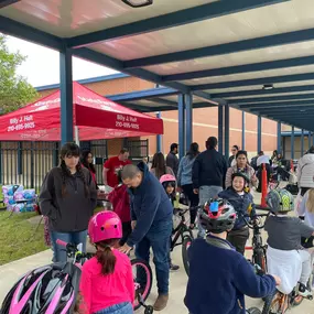 A little rain and cooler weather didn't stop the Bonnie Ellison Elementary School Bike Rodeo this week!  We had a great time again and it is always wonderful to get to see our two older boys participate!!  - BJH