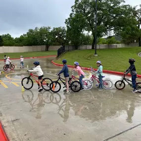 A little rain and cooler weather didn't stop the Bonnie Ellison Elementary School Bike Rodeo this week!  We had a great time again and it is always wonderful to get to see our two older boys participate!!  - BJH