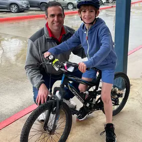 A little rain and cooler weather didn't stop the Bonnie Ellison Elementary School Bike Rodeo this week!  We had a great time again and it is always wonderful to get to see our two older boys participate!!  - BJH