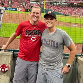 My son and I are on a quest to visit all 30 pro baseball stadiums, and earlier this week we were in Cincinnati. We enjoyed the game with my friend and State Farm sales leader Pete Gross. At one point my son turned around and asked if we could talk about something other than State Farm for 1 inning. Answer: nope!