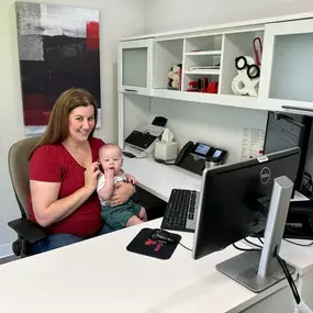 New team member alert! He doesn’t say much, but he’s got a great smile! Patrice’s new addition, Liam, is joining us today and tomorrow at the office. Very sweet little guy. ????