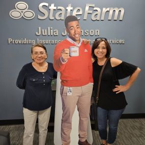 Took my mom for a grand tour of our new office space while she visited from FL and could not let her leave without snapping a few pictures with Jake from State Farm! ????