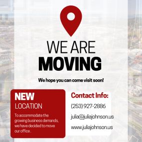 We have exciting news! Julia Johnson State Farm Agency will be moving offices soon! Get ready for a new building, but the same great service!