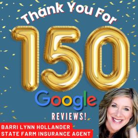 Thank you to our wonderful customers for 150 Google Reviews! We at Team Hollander are so grateful that you took the time to share your experiences.