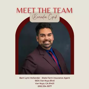 Hi everyone!! I am Brandon, Life and Health Insurance Representative at your service. I was born and raised in Hollywood, and I am a proud Angeleno. I am fluent in both English and Spanish and really love languages.

Being of mixed ethnicities, I love learning about different cultures, exploring new places, and enjoy good food and wine. I try to travel as much as possible and have been fortunate to do so...My motto is, “do things that no one can take away from you.”

I am here to help you, your 