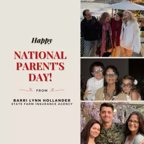 Cheers to all amazing parents! Happy National Parent's Day from Team Hollander at the Barri Lynn Hollander State Farm Office!