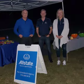 Mike Scheiderich, Crissy Shatzel, Mark Hill, Allstate sponsorship