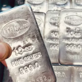 10 oz Silver Italpreziosi Cast Bars.