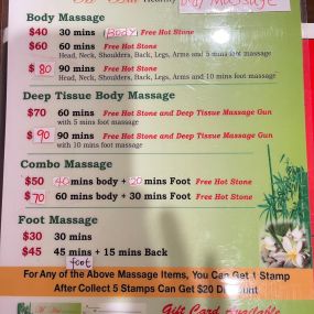 Stop By for a Great Massage for a Great Price.