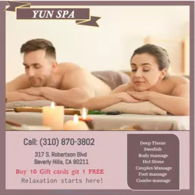 A couple's massage is just like any other massage service, 
but you and your partner receive the massage at the same time, 
on separate tables, and by two different massage therapists. 
The massage is generally offered in a private room on side-by-side massage tables.