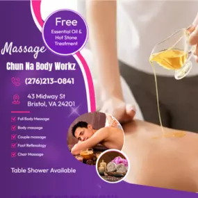 Massage techniques are commonly applied with hands, fingers, 
elbows, knees, forearms, feet, or a device. 
The purpose of massage is generally for the treatment of 
body stress or pain.