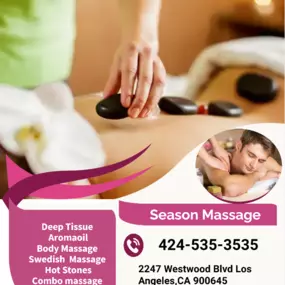 A hot stone massage is a type of massage therapy. It's used to help you relax and ease tense muscles and damaged soft tissues throughout your body.