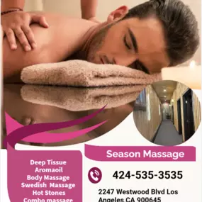 A sports massage specifically for active individuals used to improve performances, 
aid in body maintenance, and to assist in the healing process from injury or exertion. 
This session is designed to increase circulation of the blood and lymph fluids while
 increasing range of motion.
