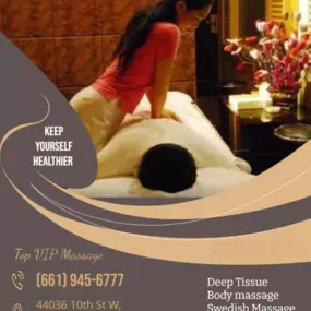 Massage techniques are commonly applied with hands, fingers, 
elbows, knees, forearms, feet, or a device. 
The purpose of massage is generally for the treatment of 
body stress or pain.