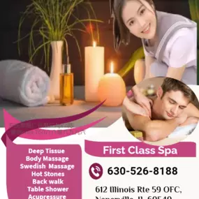 Our traditional full body massage in Naperville, IL
includes a combination of different massage therapies like 
Swedish Massage, Deep Tissue, Sports Massage, Hot Oil Massage
at reasonable prices.