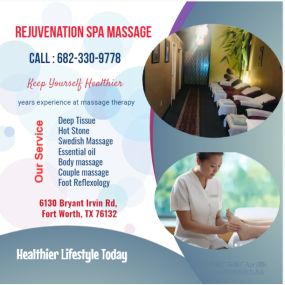 Our traditional full body massage in Fort Worth, TX
includes a combination of different massage therapies like 
Swedish Massage, Deep Tissue, Sports Massage, Hot Oil Massage
at reasonable prices.
