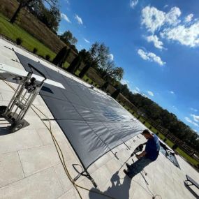 inground pool winter safety cover installation