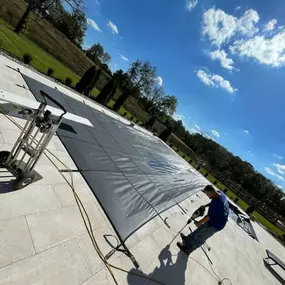 inground pool winter safety cover installation