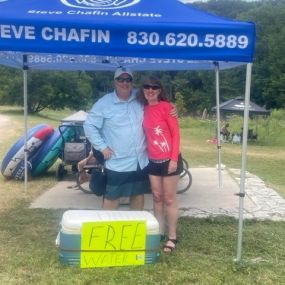 Kris and Steve with Free Water at Guadalupe State Park