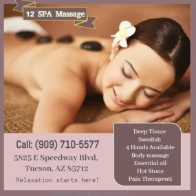Our traditional full body massage in Tucson, AZ includes a combination of different massage therapies like 
Swedish Massage, Deep Tissue, Sports Massage, Hot Oil Massage
at reasonable prices.