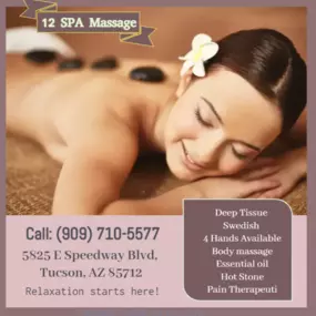 Our traditional full body massage in Tucson, AZ includes a combination of different massage therapies like 
Swedish Massage, Deep Tissue, Sports Massage, Hot Oil Massage
at reasonable prices.