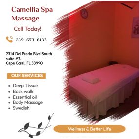 Our traditional full body massage in Cape Coral, FL
includes a combination of different massage therapies like 
Swedish Massage, Deep Tissue, Sports Massage, Hot Oil Massageat reasonable prices.