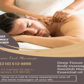 The full body massage targets all the major areas of the body that are most subject to strain and
discomfort including the neck,back, arms, legs, and feet. 
If you need an area of the body that you feel needs extra consideration, 
such as an extra sore neck or back, feel free to make your massage therapist aware and
they’ll be more than willing to accommodate you.