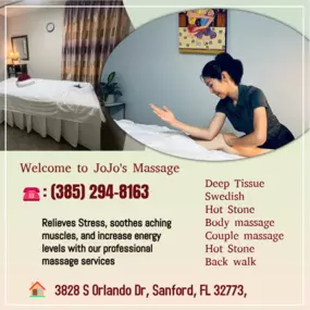 Massage techniques are commonly applied with hands, fingers, 
elbows, knees, forearms, feet, or a device. 
The purpose of massage is generally for the treatment of 
body stress or pain.