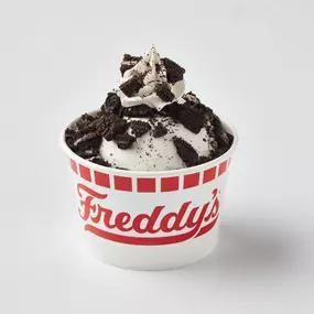 Oreo double trouble frozen custard in a cup