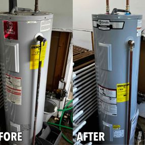 Before & After - Water Heater Replacement