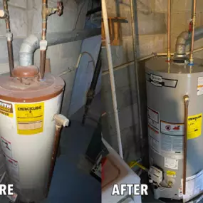 Before & After - Water Heater Replacement