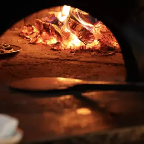 Wood-fired oven at El Lugar Cantina.