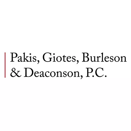 Logo fra Pakis, Giotes, Burleson & Deaconson, P.C.