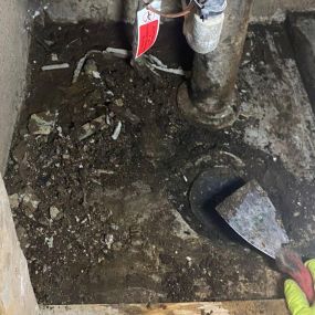 Pictured here is mold in a Siren Wisconsin basement caused by a drainpipe backup.