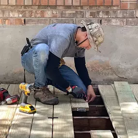 Deck Renovation including structural reinforcement and refinishing