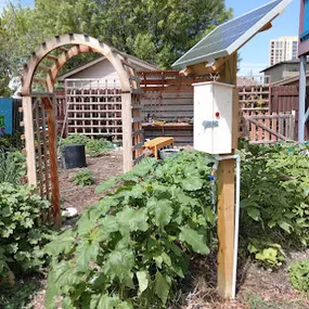 Automated solar powered irrigation system for off-grid rainwater collection system