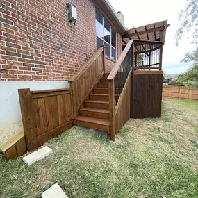 Deck Stair Rebuild, including dog ramp and staining