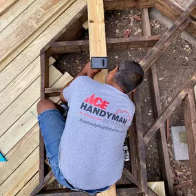 Deck Renovation including structural reinforcement and refinishing