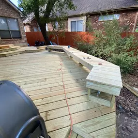 Deck Renovation including structural reinforcement and refinishing