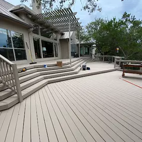 Deck Renovation including structural reinforcement and refinishing