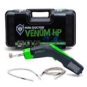 The Mini-Ductor® Venom® HP is the latest evolution of the Mini-Ductor Series of portable induction heaters from Induction Innovations. The Venom HP releases metal from corrosion and thread lock compounds without the dangers of open flame and up to 90% faster at 1800 watts of power.