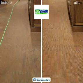 Commercial lobby carpet before and after professional cleaning Bethesda Maryland