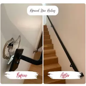 Handyman service of installing a stair railing in Highlands Ranch