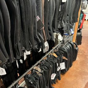 You know we can fit you for boots, but did you know we can also help fit you for half chaps? We have all types, from casual schooling pairs to full-leather Tucci’s that will convince anyone they are tall boots!