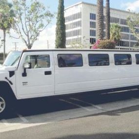 White Hummer limo rental