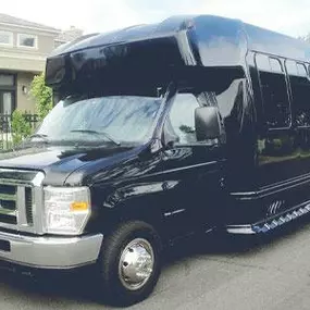 Renta de party bus negro para 25 personas