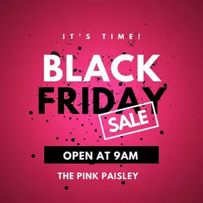 Happy Thanksgiving from The Pink Paisley Team! ????
We can't wait to see you at 9am tomorrow morning! We have some great deals planned for you to kick off your holiday shopping.  Our elves are ready to help you pick the perfect gifts????, and of course we will send you on your way with everything wrapped and ready to go under the tree.????